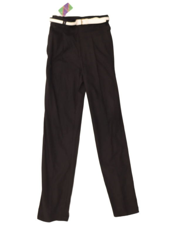 Wampum Pantalones informales ajustados para mujer IT 44 Medium W28 L34 Algodón negro