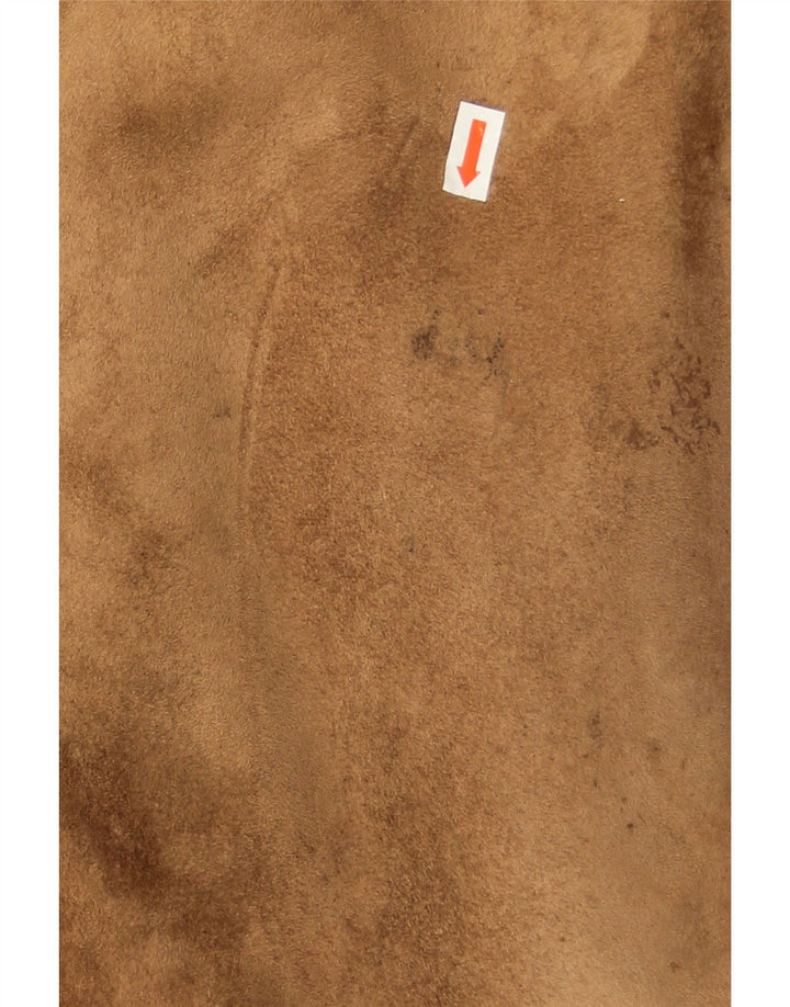 Abrigo de piel de oveja vintage para mujer IT 44 Marrón medio Shearling Classic
