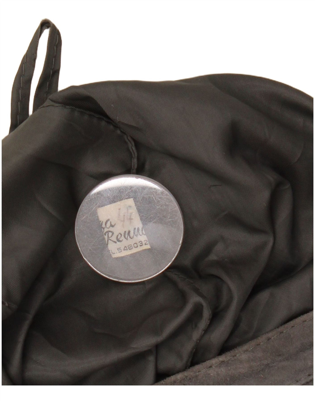 VINTAGE Falda de ante para mujer IT 44 W27 L26 Gris