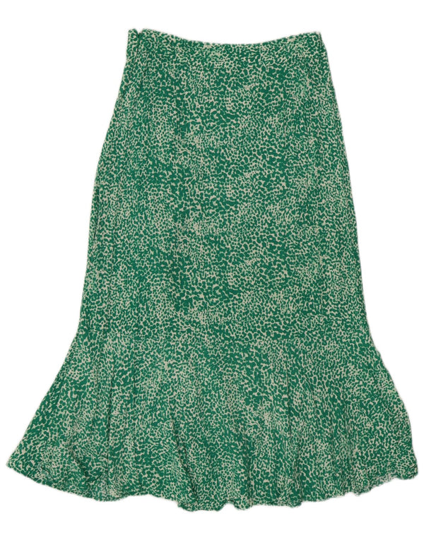 Whistle Womens Mermaid Skirt UK 8 Small W26  Green Animal Print