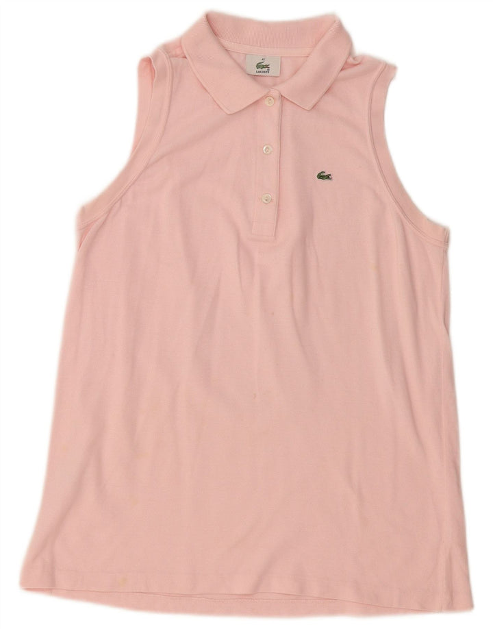LACOSTE Polo sin mangas para mujer Talla 42 Algodón rosa grande