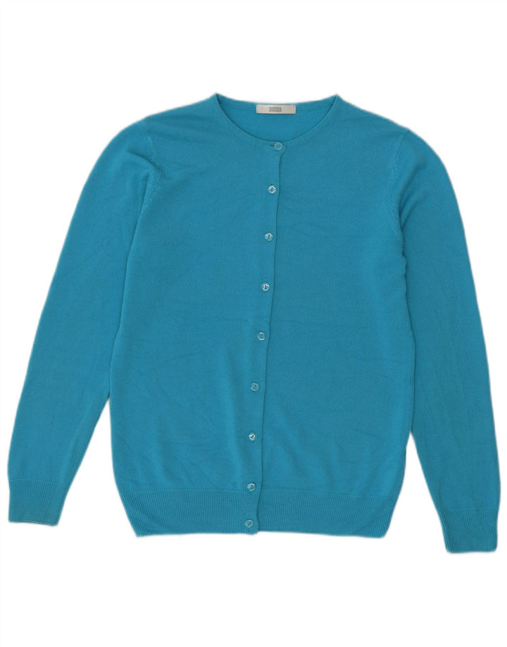 Marks & Spencer - Cárdigan para mujer, talla 8, acrílico pequeño, color turquesa