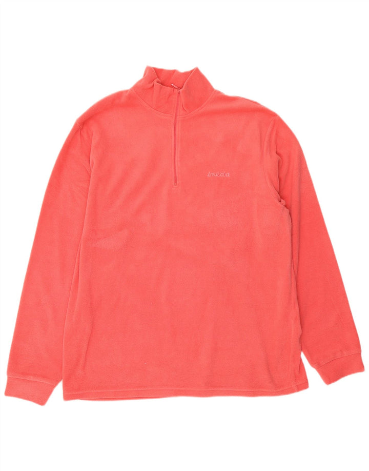 Jersey de forro polar con cuello y cremallera para mujer Invicta 2XL Poliéster rojo