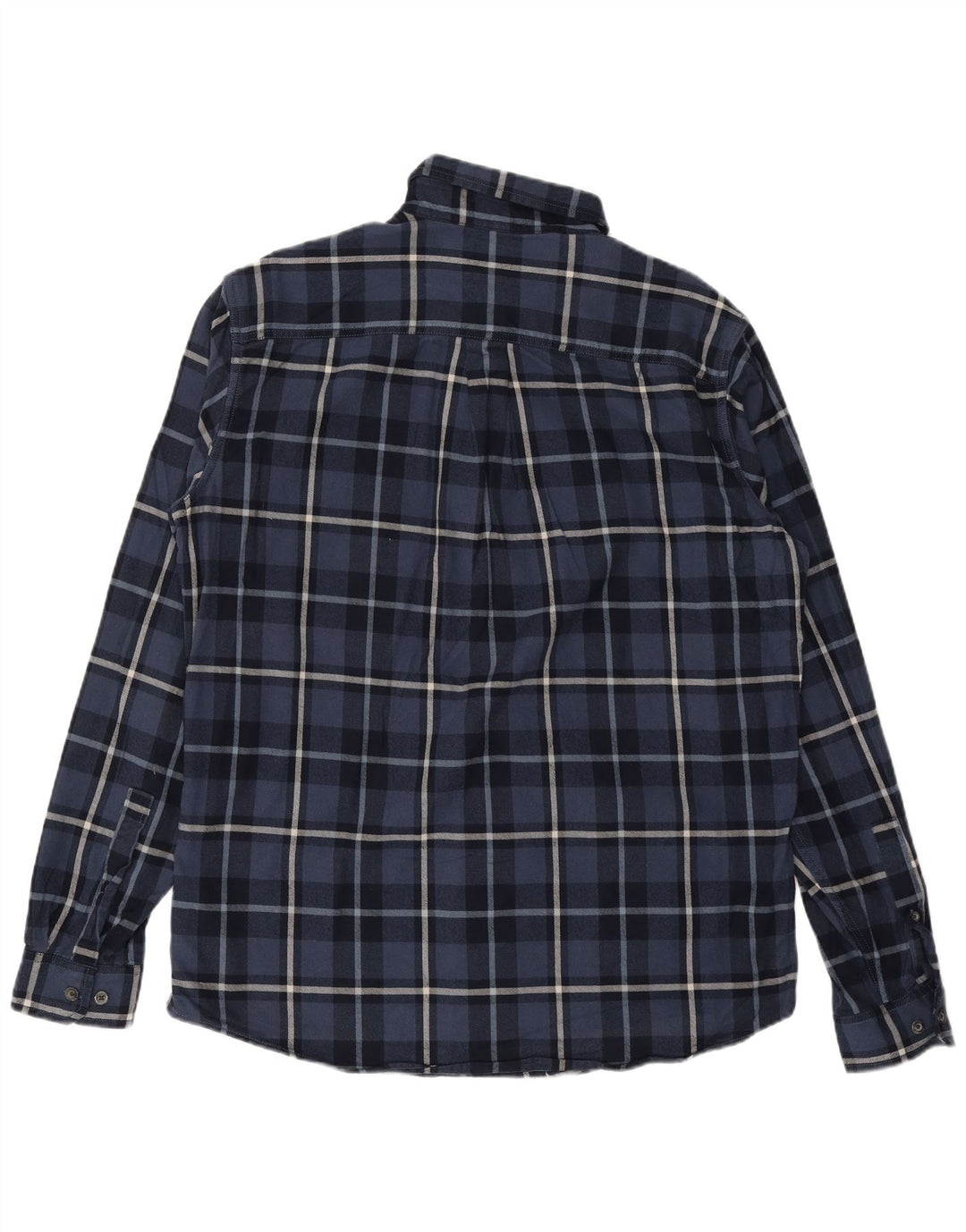 EDDIE BAUER Camisa de franela de corte clásico para hombre Algodón a cuadros azul marino grande