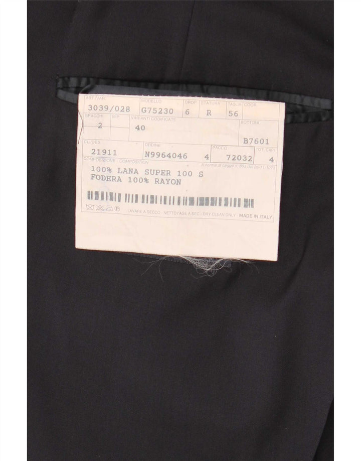 Chaqueta tipo blazer de 3 botones para hombre Burberry IT 56 XL Lana azul marino