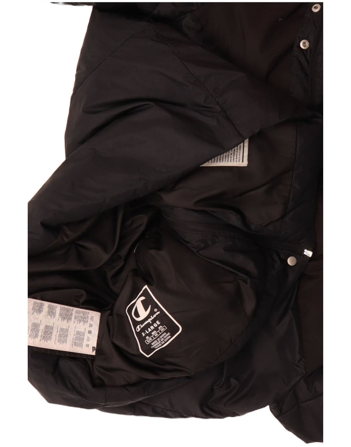 CHAMPION Chaqueta acolchada holgada para mujer UK 40 XL Bloque de color negro
