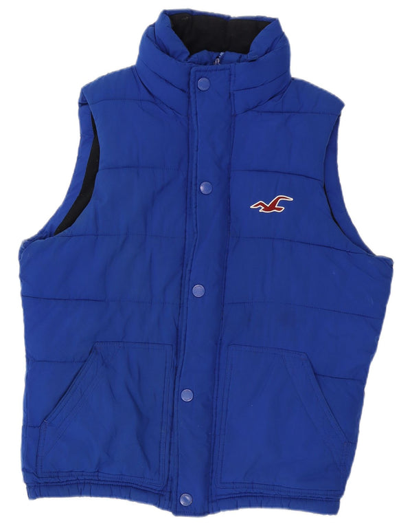 Chaleco acolchado Hollister para hombre Reino Unido 38 Poliéster azul medio