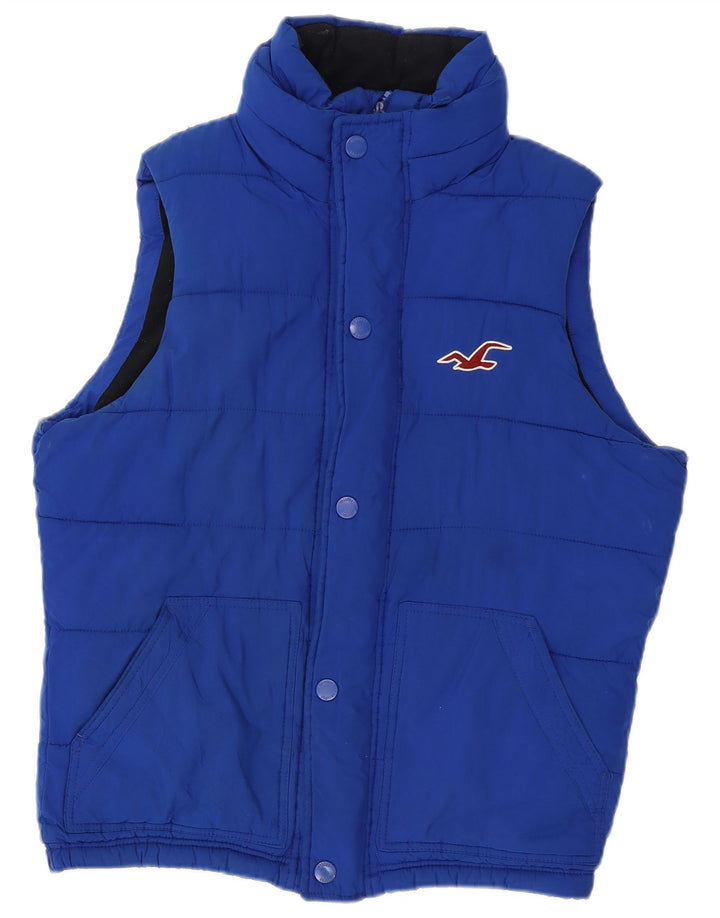 Chaleco acolchado Hollister para hombre Reino Unido 38 Poliéster azul medio