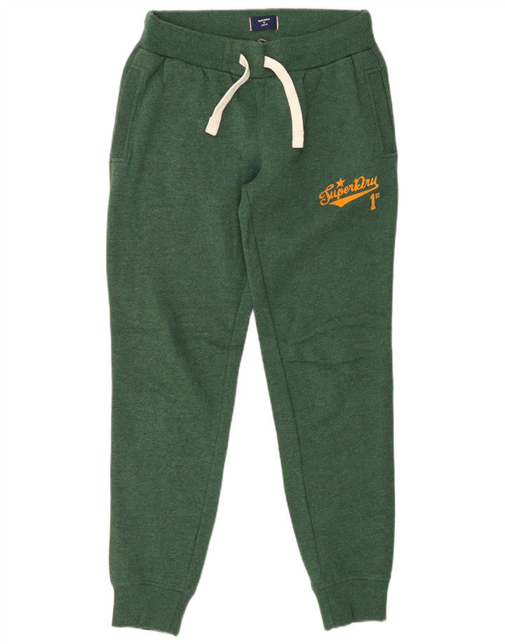SUPERDRY Pantalones de chándal con estampado gráfico para mujer Joggers UK 40 Verde medio