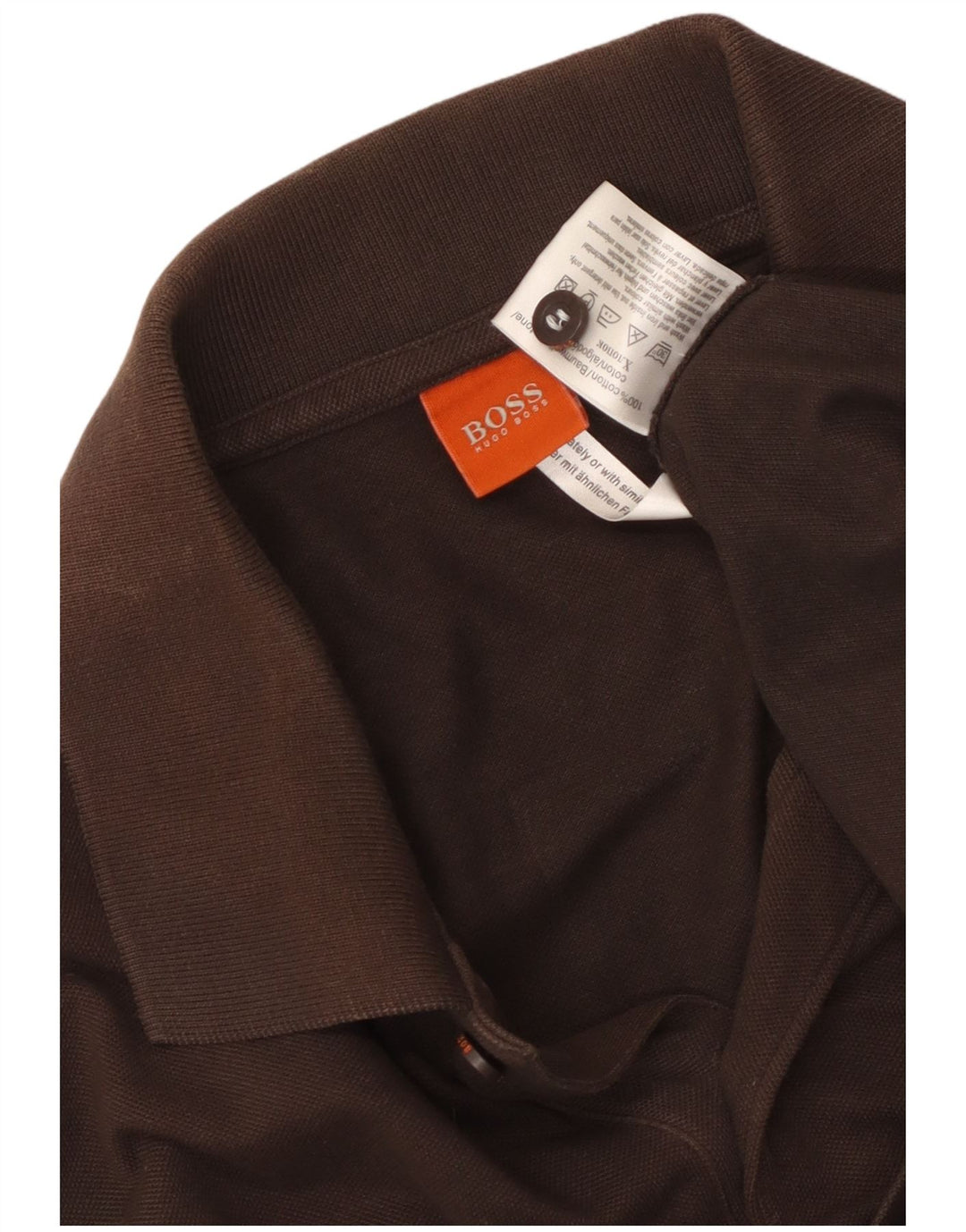 HUGO BOSS Polo Hombre XL Algodón Marrón