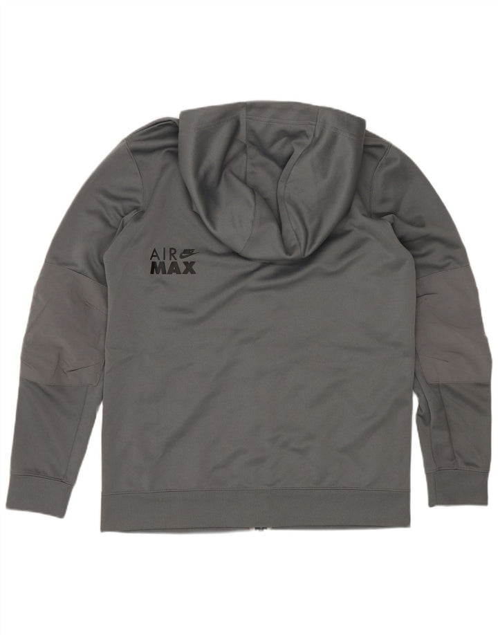 Nike Sudadera con capucha y cremallera gráfica para niños 12-13 años Grande Gris Poliéster