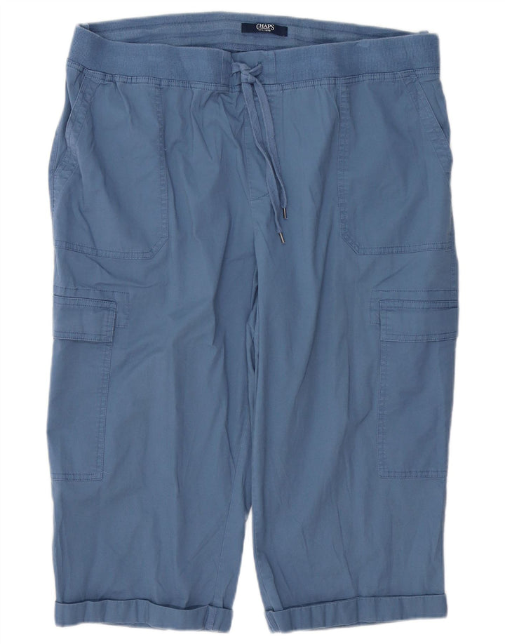 CHAPS Pantalones capri cargo para mujer 2XL W42 L19 Algodón azul