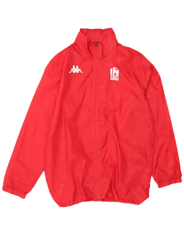 Kappa Chaqueta de chándal con capucha para hombre XL Rojo Poliéster