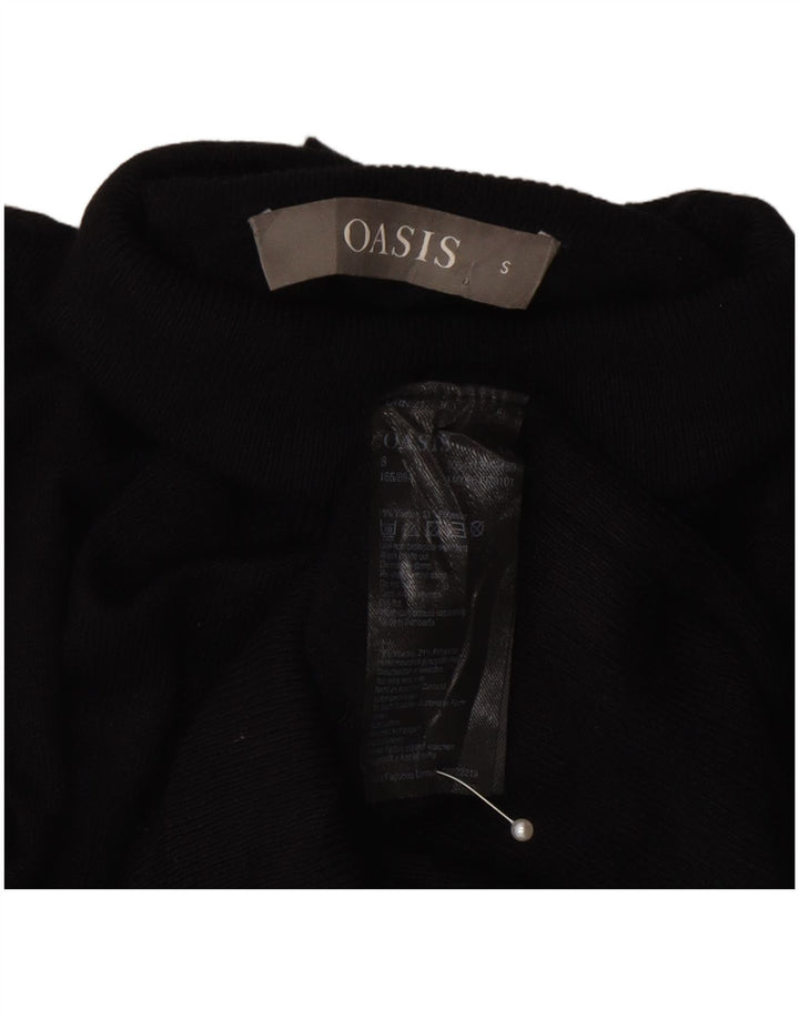 Oasis Jersey con cuello vuelto para mujer UK 10 Small Viscosa negra