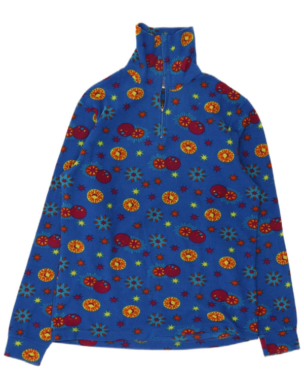 Conte of Florence Jersey de Forro Polar con Cuello y Cremallera para Hombre Azul Medio Floral
