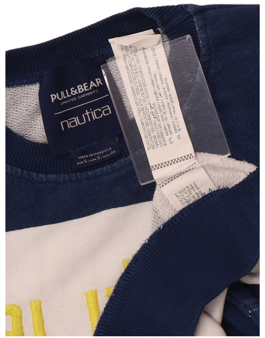 NAUTICA Sudadera extragrande para mujer, talla 10, talla pequeña, color azul marino a rayas