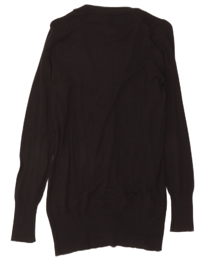 Zara - Cárdigan largo para mujer, talla 40, talla mediana, viscosa negra