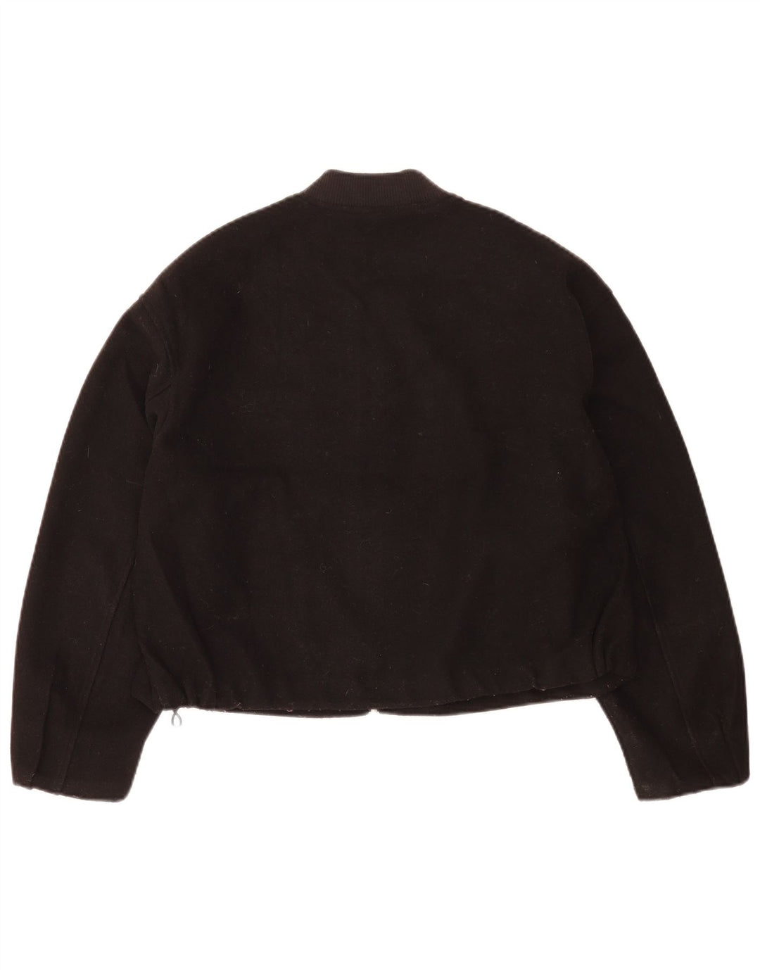 Zara Mujer Chaqueta Bomber Extragrande UK 40 Mediano Poliéster Negro