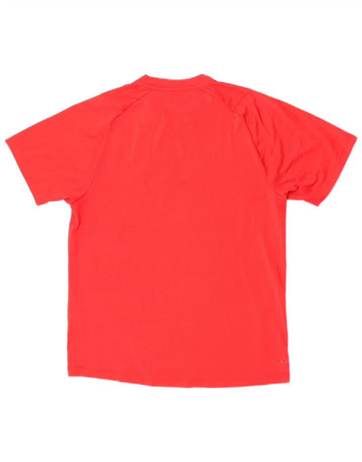 Adidas - Camiseta gráfica para hombre, talla pequeña, poliéster rojo