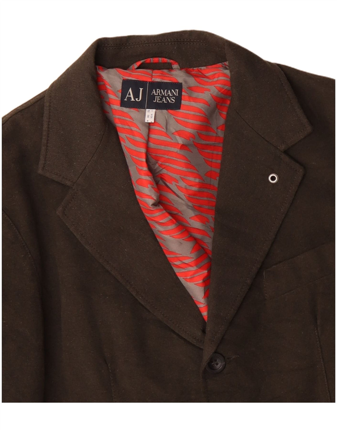 ARMANI JEANS Chaqueta tipo blazer de 2 botones para hombre IT 52 Algodón caqui grande