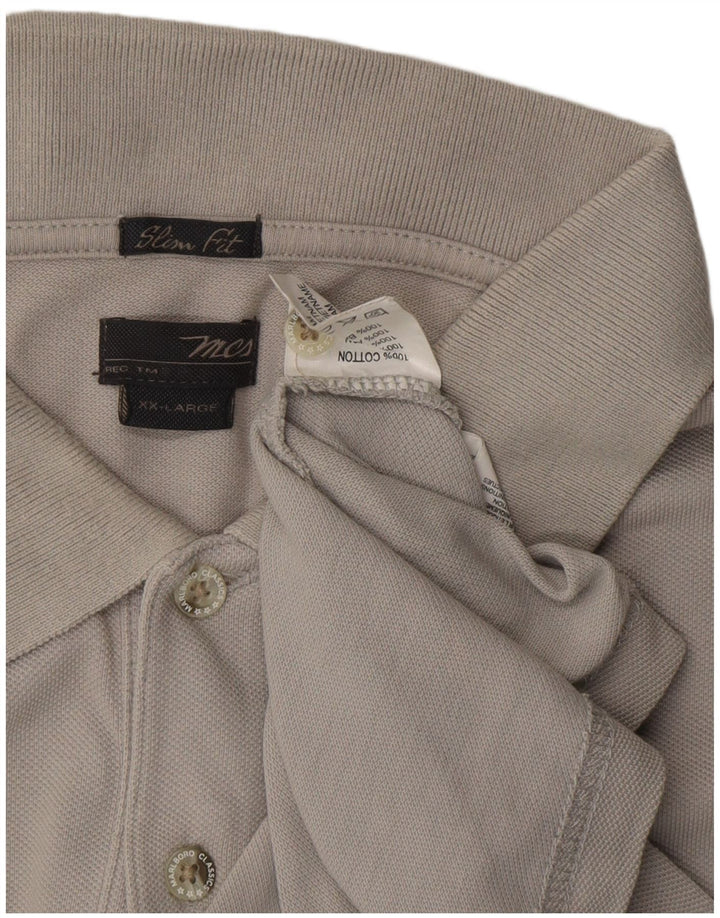 MARLBORO CLASSICS Polo ajustado para hombre 2XL Algodón gris