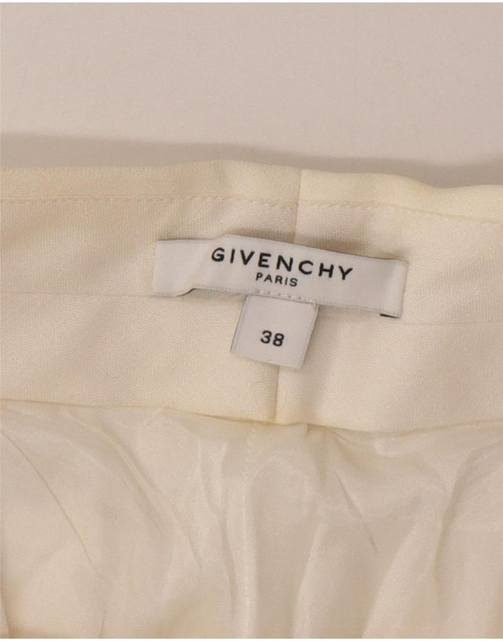 GIVENCHY Pantalones casuales para mujer EU 38 Medium W30 L30 Blanco Clásico