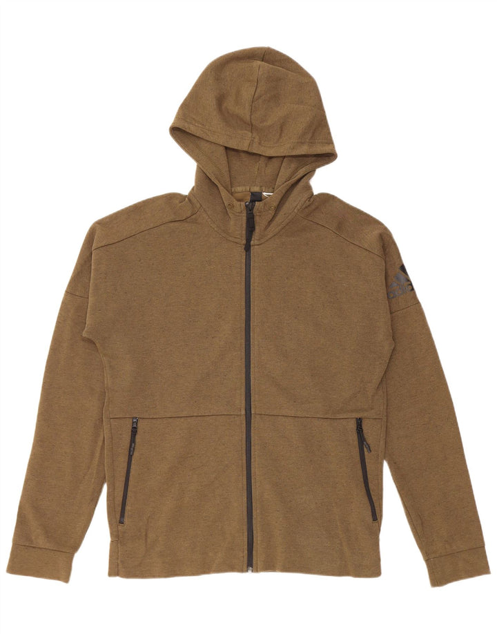 Adidas Hombre Graphic Zip Sudadera con capucha Medium Khaki