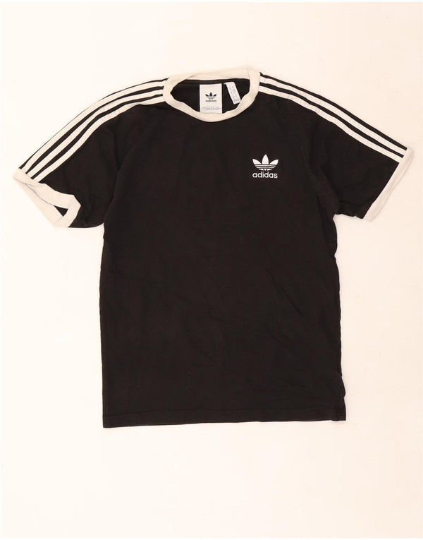 Adidas - Camiseta para hombre, talla pequeña, algodón negro