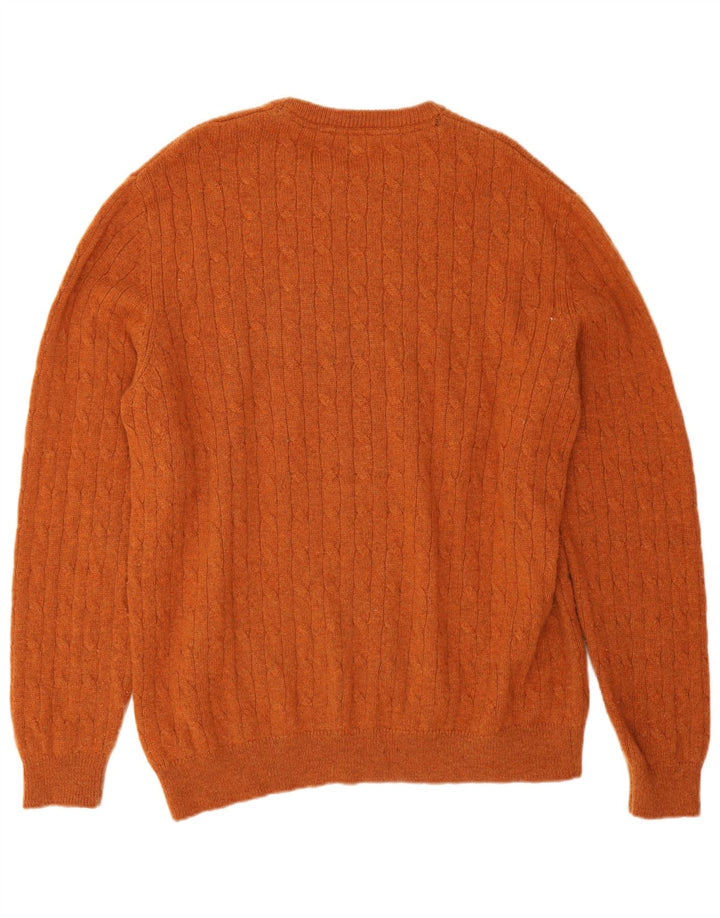 Crew Clothing Jersey de cuello redondo para hombre, talla 2XL, lana de cordero marrón