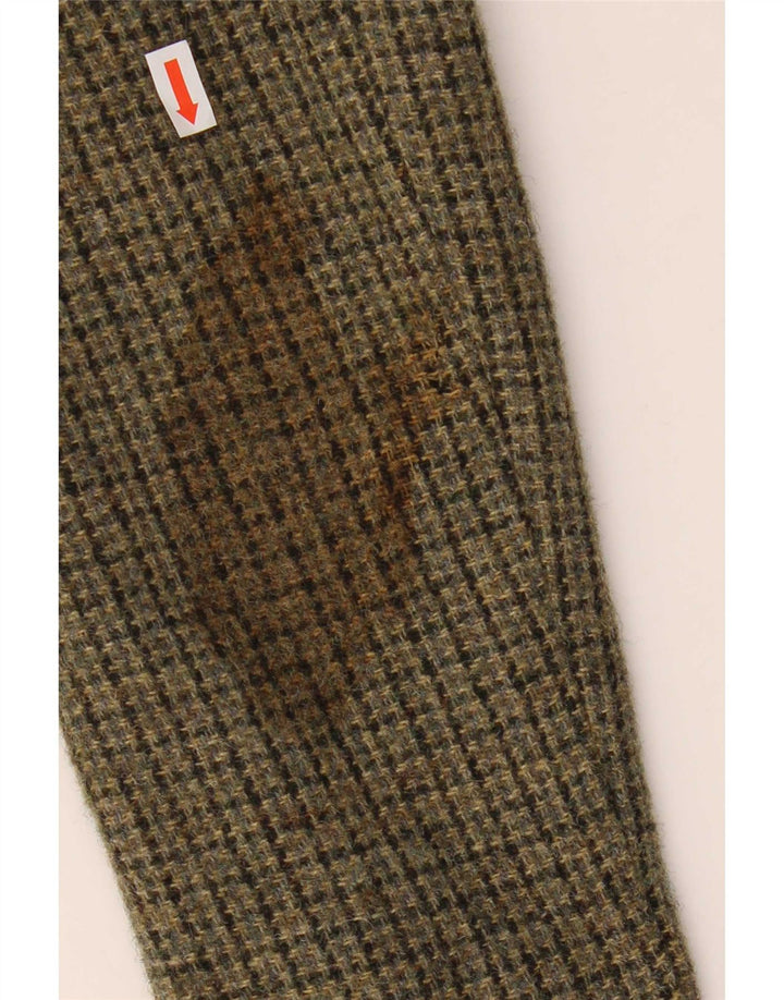 Jack Wills Chaqueta tipo blazer de 3 botones para mujer UK 10 Small Khaki Houndstooth Wool
