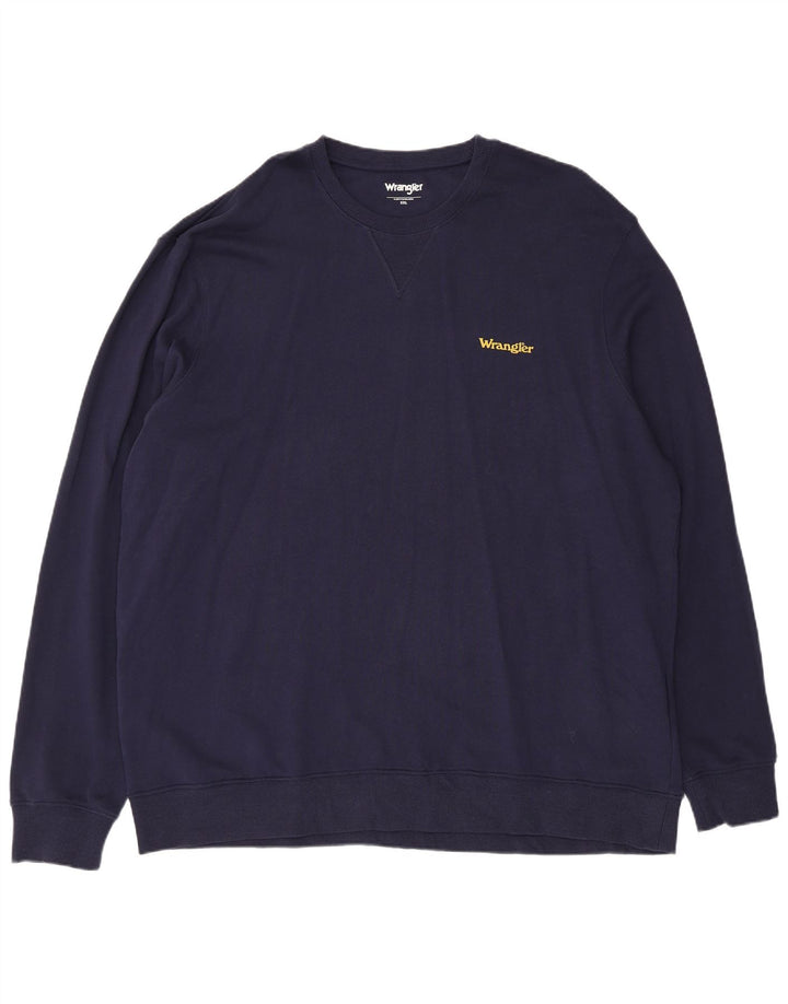 Wrangler Hombre Sudadera Jumper 2XL Azul Marino Algodón