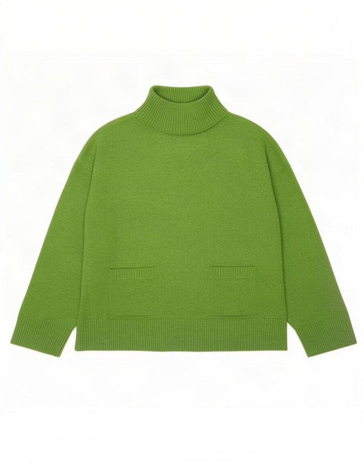 Marks & Spencer - Jersey con cuello alto para mujer, talla 40, color verde medio