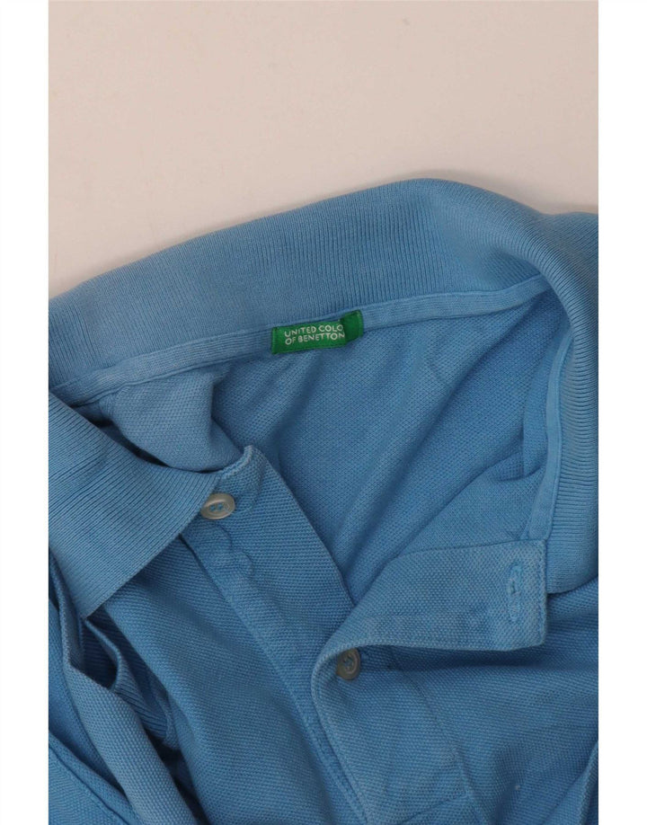 Polo Benetton para hombre azul medio