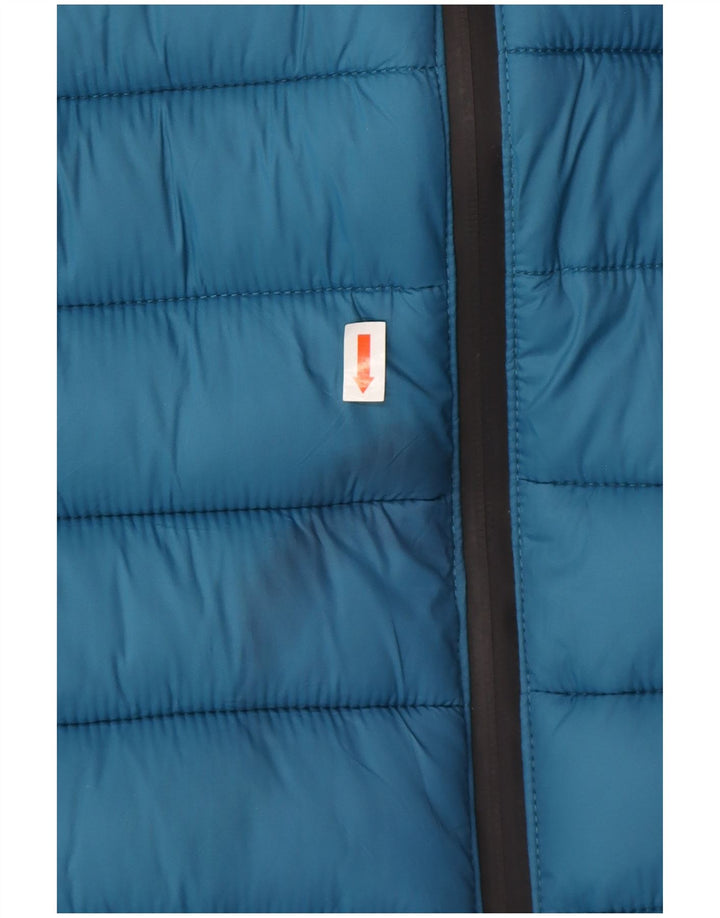 Lotto Chaqueta acolchada con capucha para hombre UK 40 Large Poliéster azul