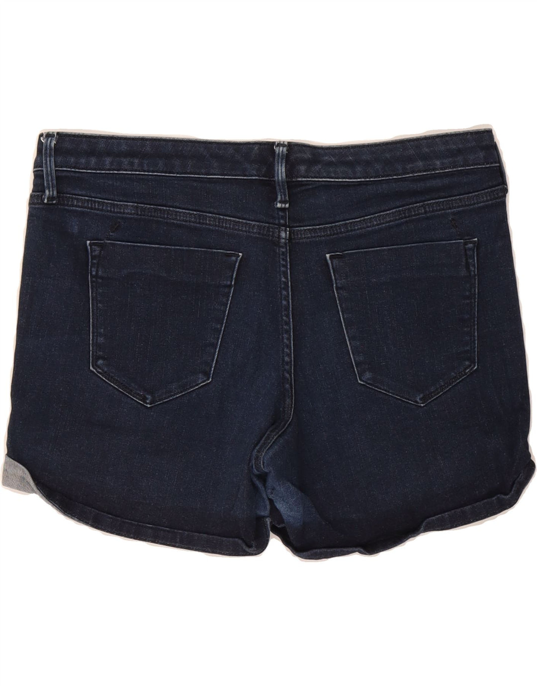 MOSSIMO Womens Mid Rise Denim Shorts US 8 Medium W34  Navy Blue Cotton Vintage Mossimo and Second-Hand Mossimo from Messina Hembry 