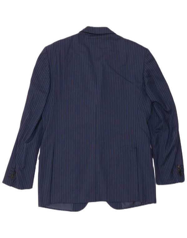 Pal Zileri Chaqueta tipo blazer de 3 botones para hombre IT 50 Large Azul marino a rayas