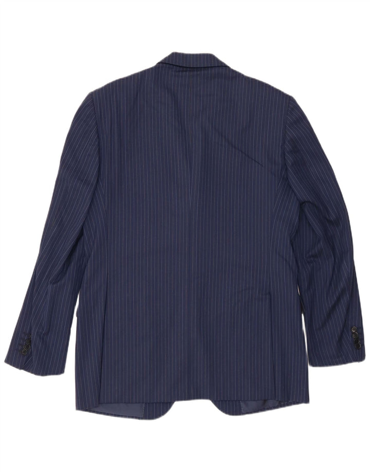 Pal Zileri Chaqueta tipo blazer de 3 botones para hombre IT 50 Large Azul marino a rayas