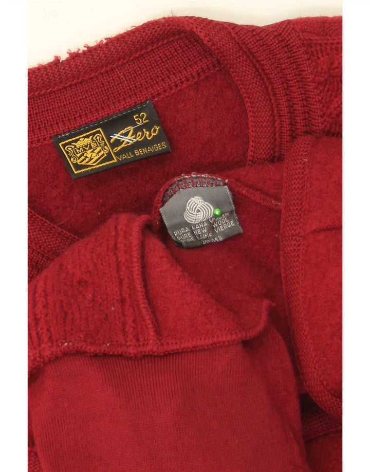 Cárdigan Zero para mujer IT 52 2XL Rojo Lana virgen