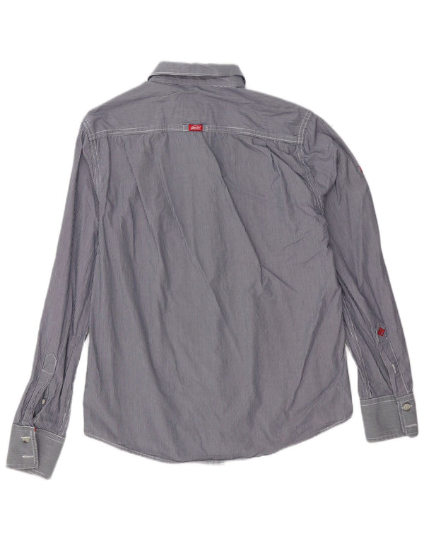Superdry Camisa con cuello cortado y lavado para niños 15-16 años Grande Azul marino