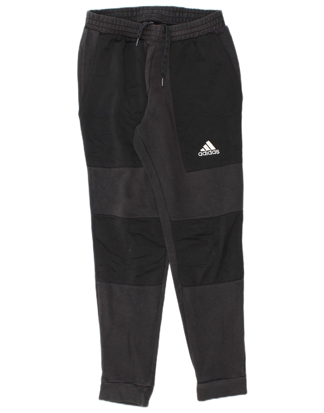 ADIDAS Hombre Chándal Pantalones Joggers Pequeño Algodón Negro