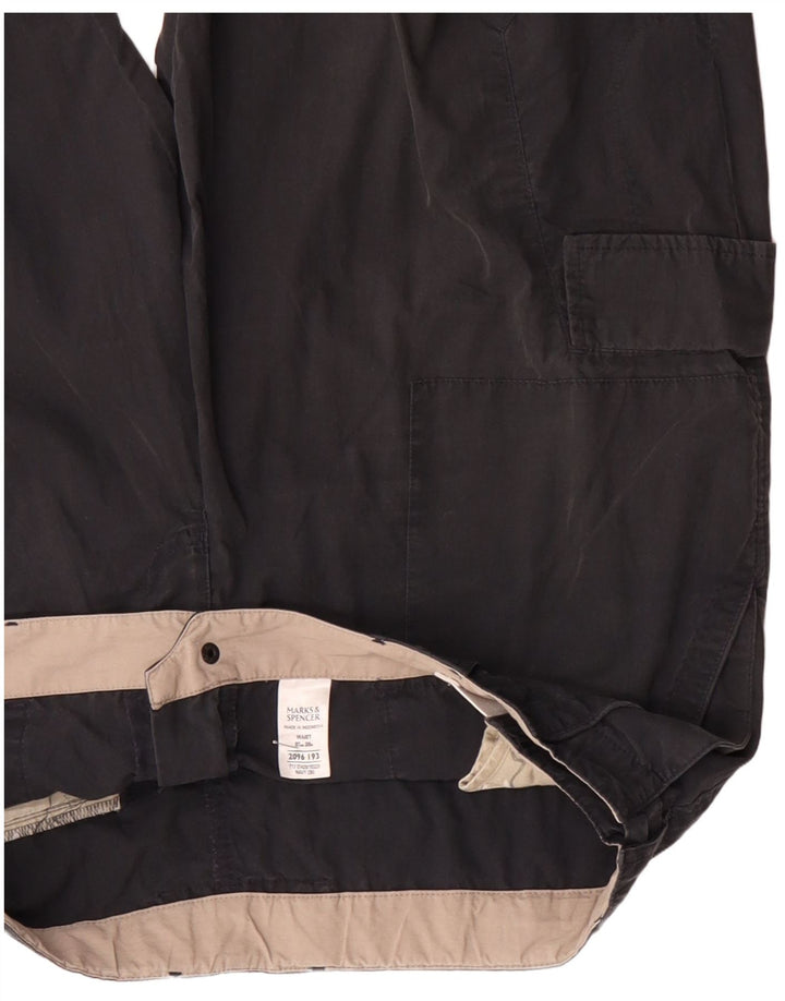 MARKS & SPENCER Pantalones cortos cargo para hombre W38 XL Algodón azul marino
