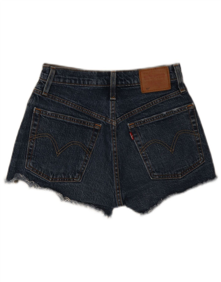 Levi's Mujer 501 Denim Hot Pants W26 Pequeño Azul