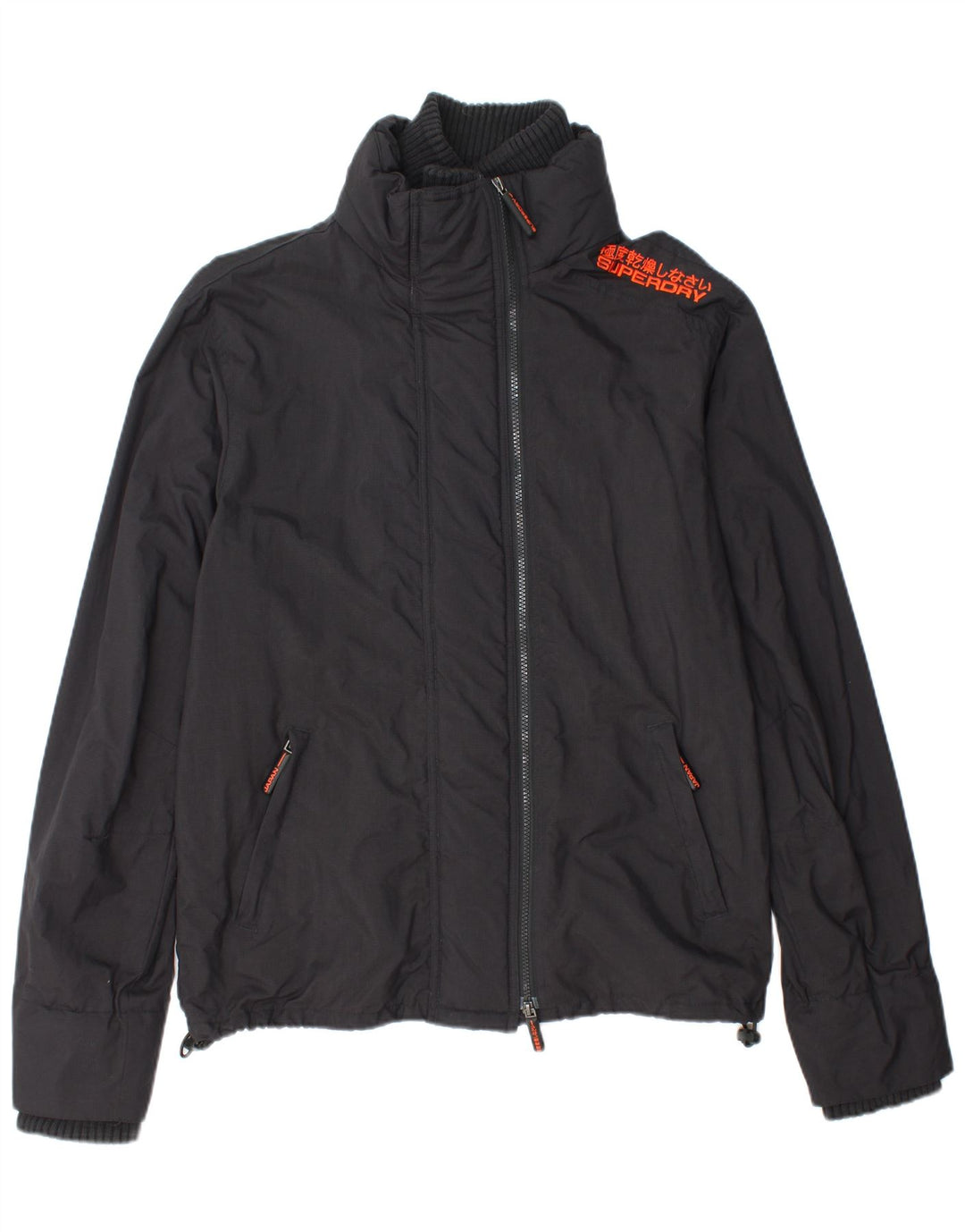 SUPERDRY Chaqueta impermeable gráfica para mujer ES 40 XL Nylon negro
