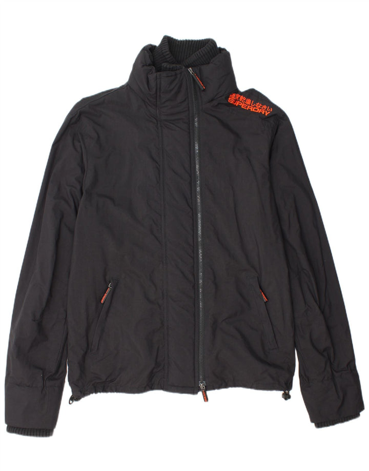 SUPERDRY Chaqueta impermeable gráfica para mujer ES 40 XL Nylon negro
