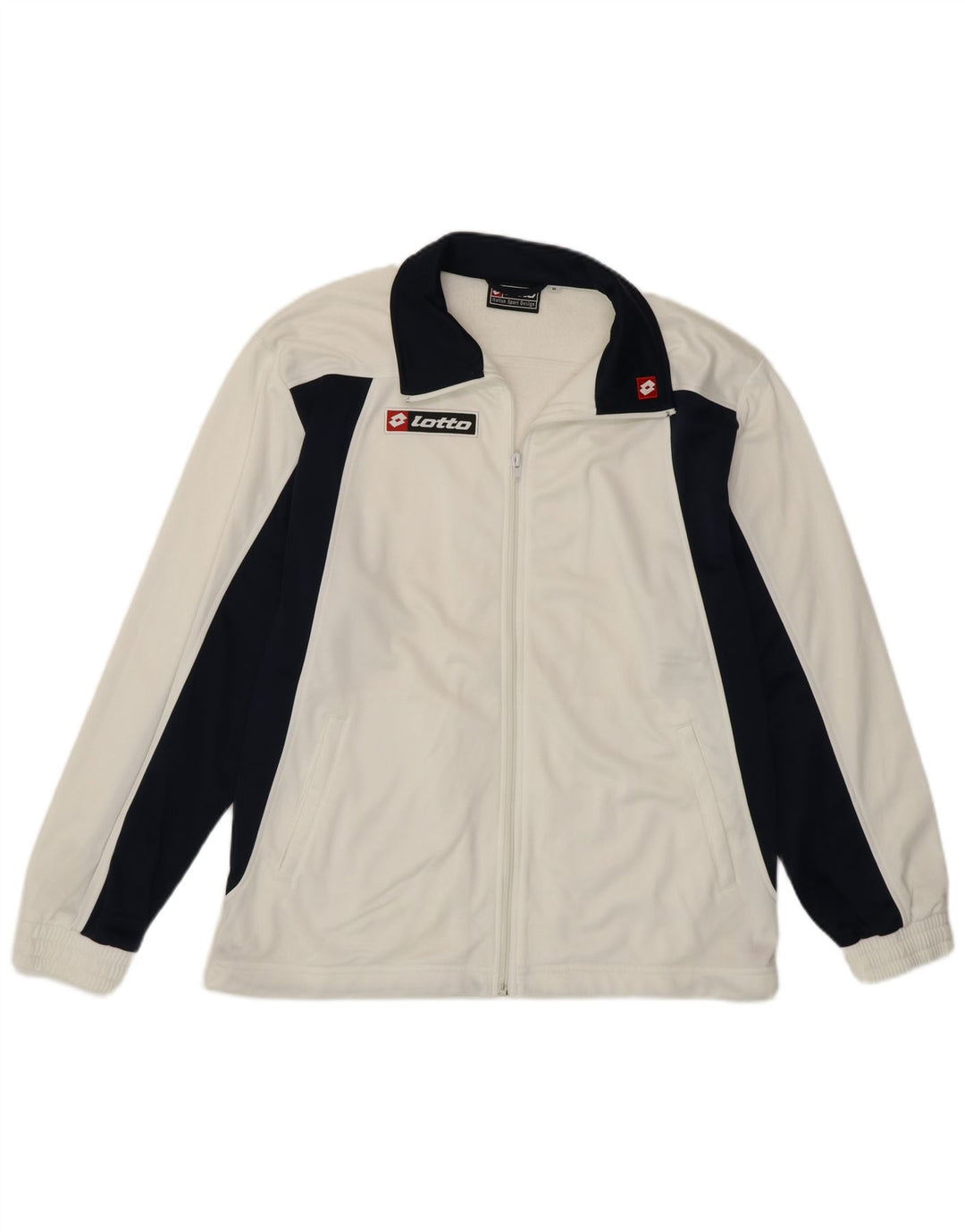 LOTTO Hombre Chándal Top Chaqueta Mediana Blanco Colorblock Poliéster