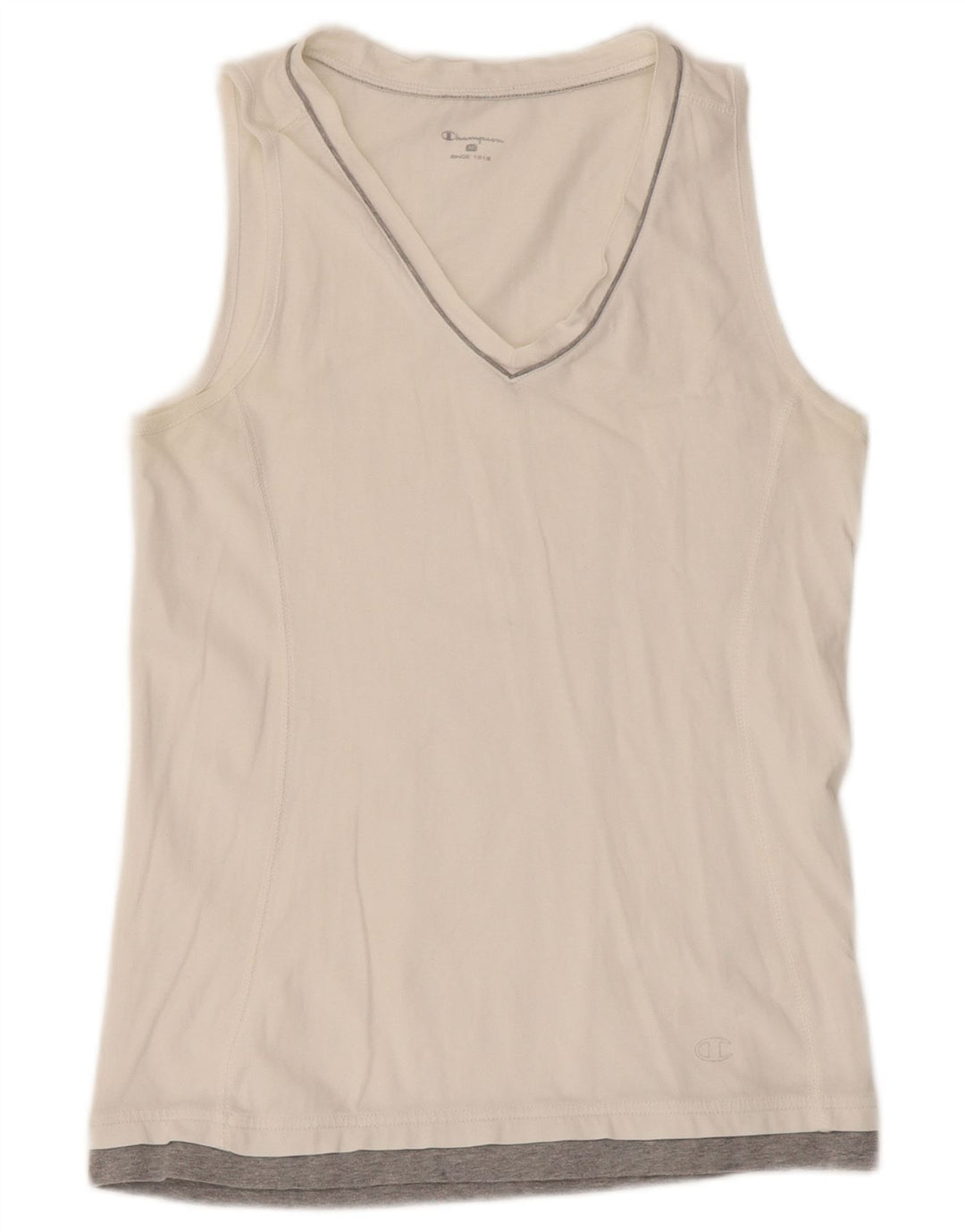 Champion Camiseta sin mangas para mujer UK 40 Medium White Colourblock