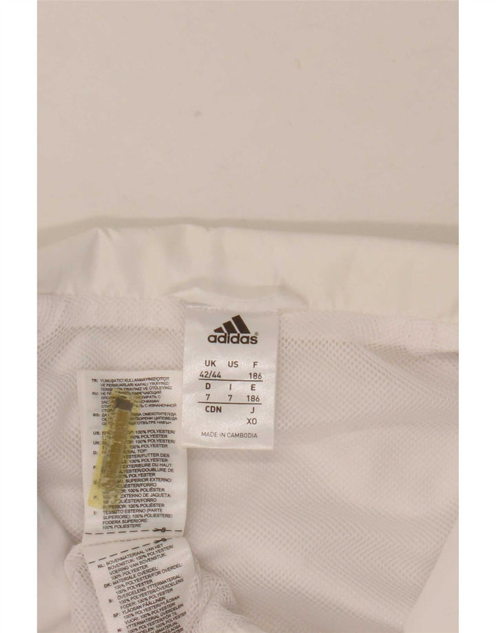 Adidas - Chaqueta de chándal para hombre, talla 42/44, poliéster, color blanco