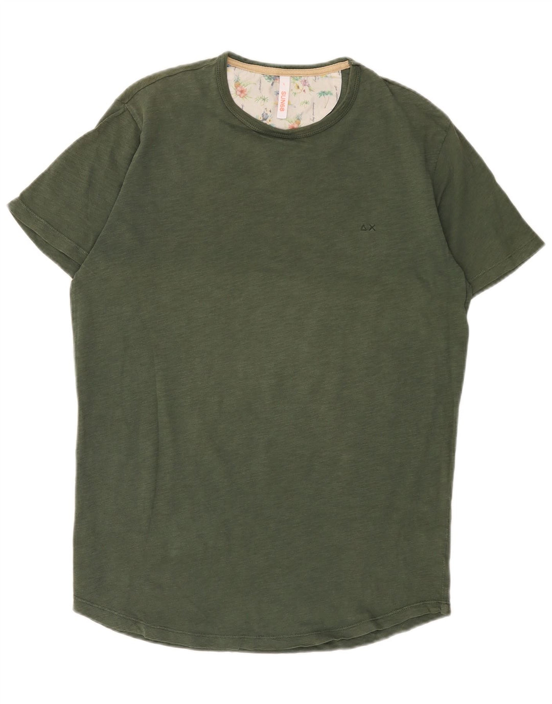Sun68 - Camiseta para hombre, talla grande, color caqui, algodón