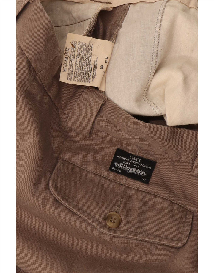 Pantalones chinos con pinzas para mujer Levi's W34 L30 Algodón beige