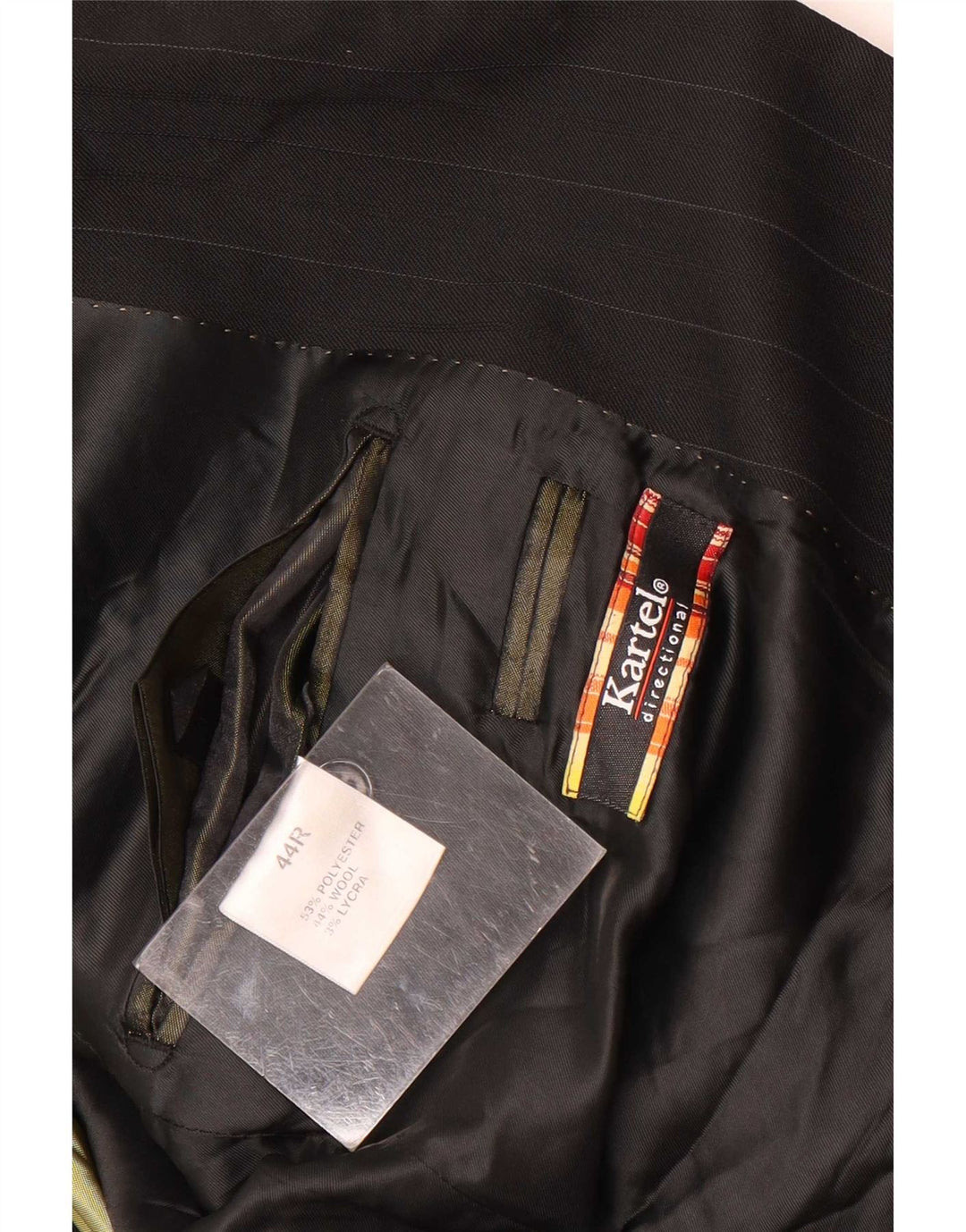 Kartel Chaqueta tipo blazer de 2 botones para hombre UK 44 2XL Poliéster a rayas negras